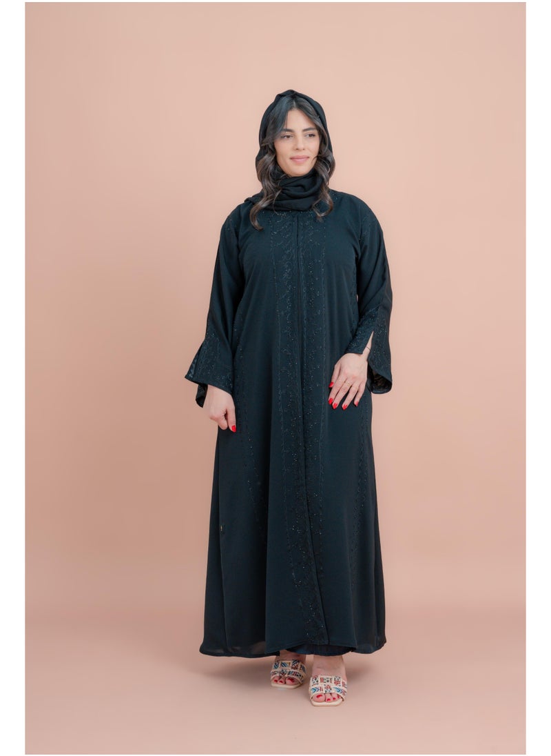 اكسا عباية آري العصرية المطرزة  - Image 4