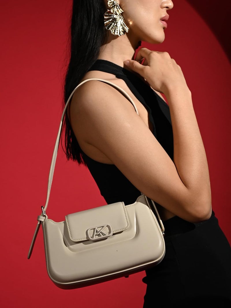 Akiki London Women's Soho Flap Small Classic Hobo Handbag|Spacious compartment|Adjustable shoulder strap|Stylish Handbag for Women - Image 2