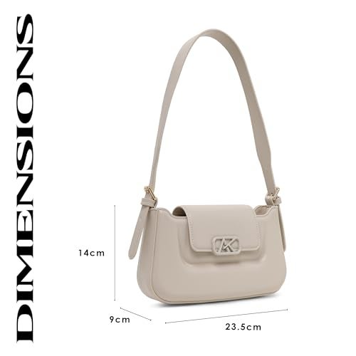 Akiki London Women's Soho Flap Small Classic Hobo Handbag|Spacious compartment|Adjustable shoulder strap|Stylish Handbag for Women - Image 3