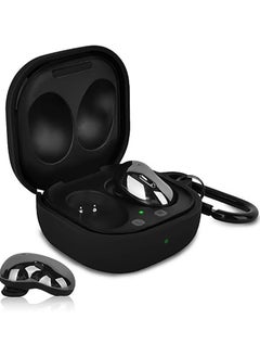 Generic Silicone Case for Samsung Galaxy Buds 2 Pro/Galaxy Buds 2/Galaxy Buds Pro/Galaxy Buds Pro 2/Galaxy Buds Live/Galaxy Buds FE with Keychain Cover (Black)  - Image 3