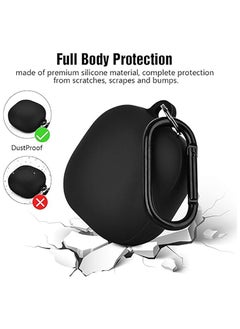 Generic Silicone Case for Samsung Galaxy Buds 2 Pro/Galaxy Buds 2/Galaxy Buds Pro/Galaxy Buds Pro 2/Galaxy Buds Live/Galaxy Buds FE with Keychain Cover (Black)  - Image 5