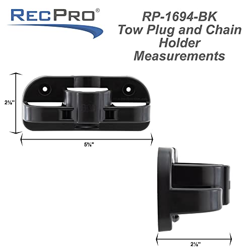 RecPro Trailer Wiring Harness Plug Holder & Chain Hanger | Durable UV & Impact-Resistant Plastic for Secure Storage - Image 3
