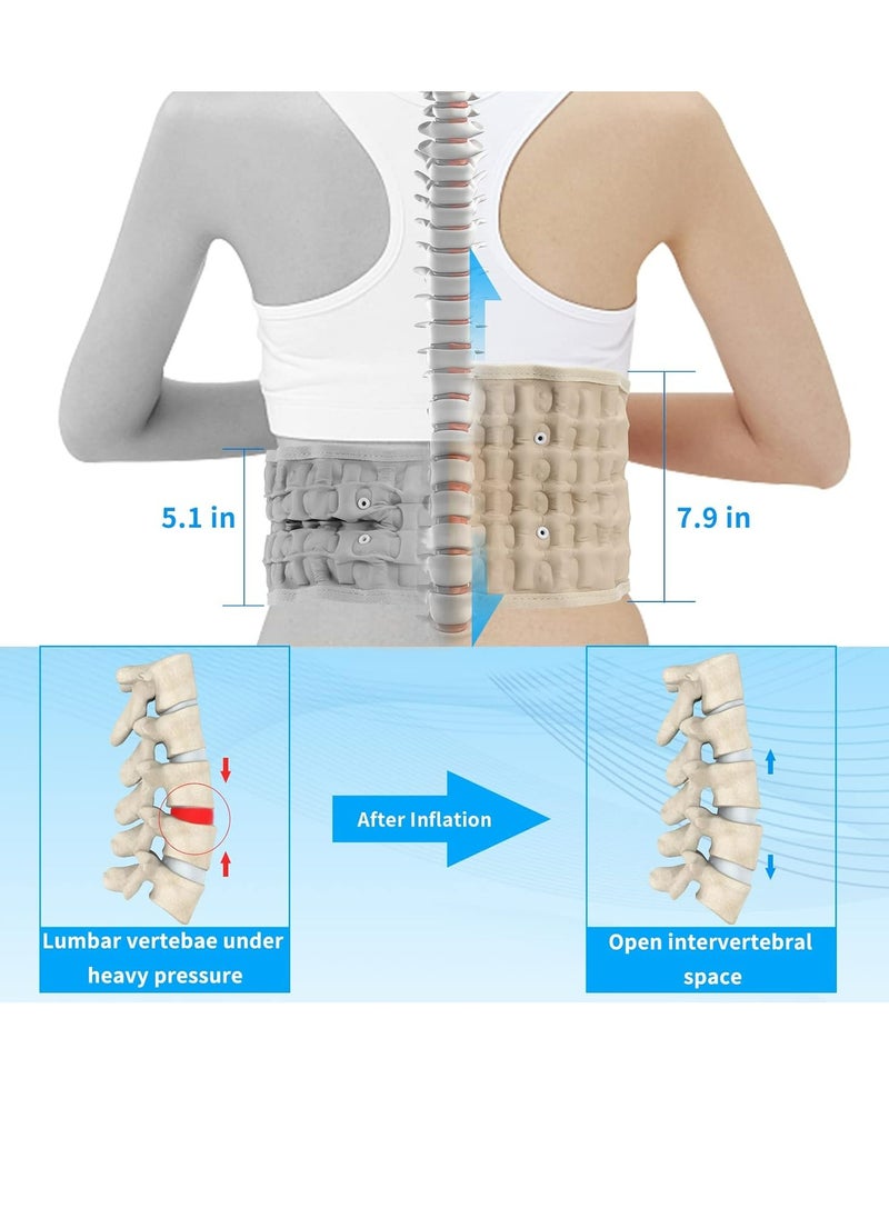 Cool Baby COOLBABY Compression Relief Harness - Inflatable Lumbar Support Strap - Effective Lower Back Pain Relief And Spinal Decompression Harness Device One Size Fits 29-49 Inch Waist  - Image 3