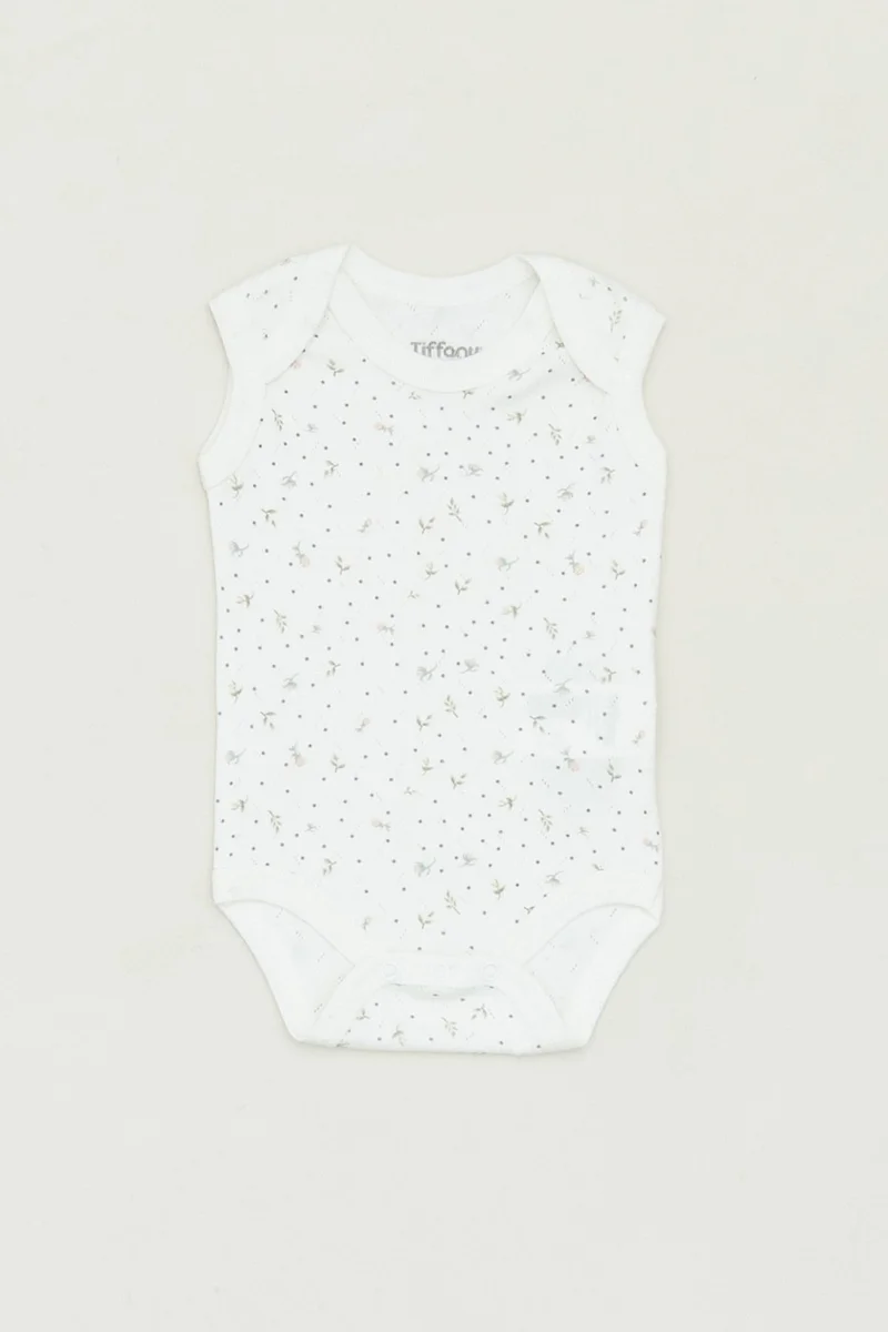 FullaModa Printed Crew Neck Girl's Bodysuit