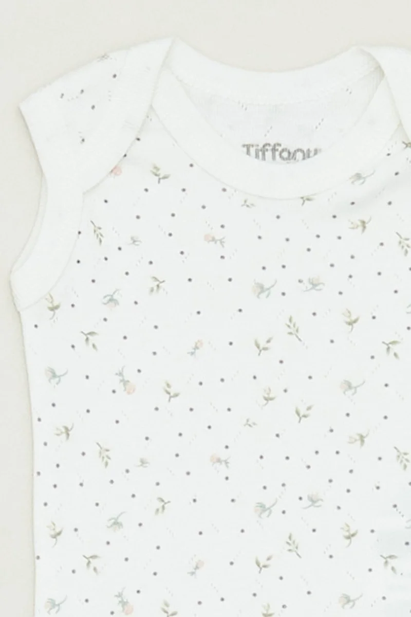 FullaModa Printed Crew Neck Girl's Bodysuit