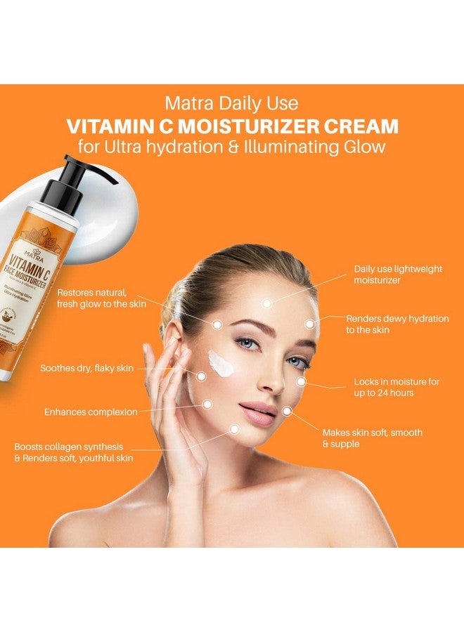 Matra Daily Use Vitamin C Moisturizer Cream For Ultra Hydration And Illuminating Glow - Paraben And Sulphate Free Face Moisturizer (100G/3.5Oz) - Image 2