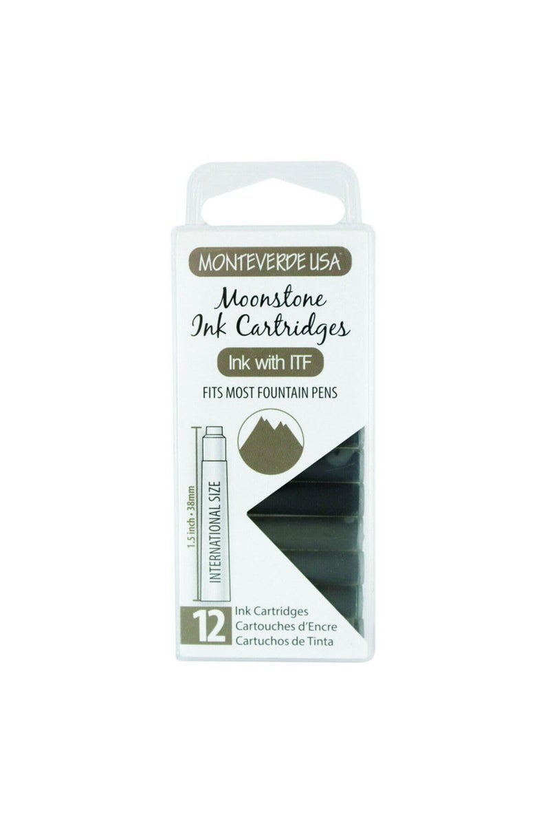 Monteverde USA International Standard Ink Cartridges - Moonstone - Subtle and Sophisticated Writing Ink, Compatible with Most Fountain Pens, 12-Pack Box - Image 5