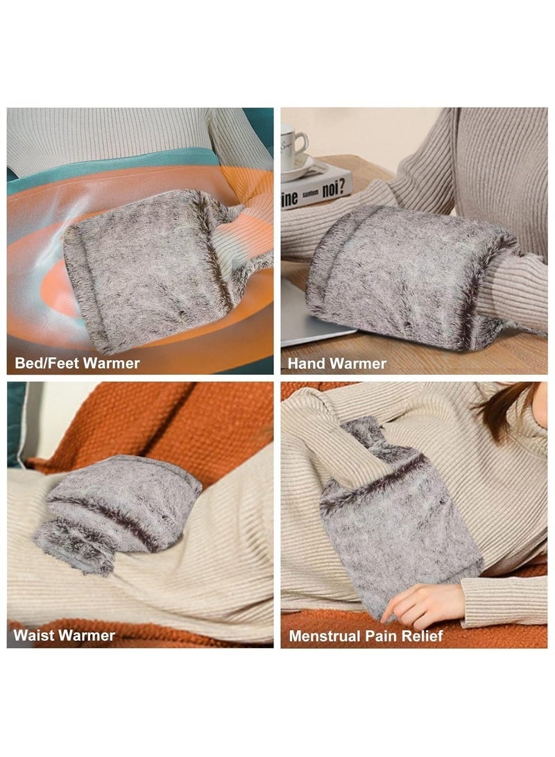 Arabest زجاجة ماء ساخن، زجاجة ماء ساخن مطاطية لتخفيف الألم، كيس ماء ساخن للتقلصات، دافئ سرير لليدين والقدمين والخصر - Image 3