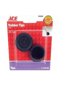 ACE 2-Piece Rubber Tip Black 1.25inch 9765  - Image 1
