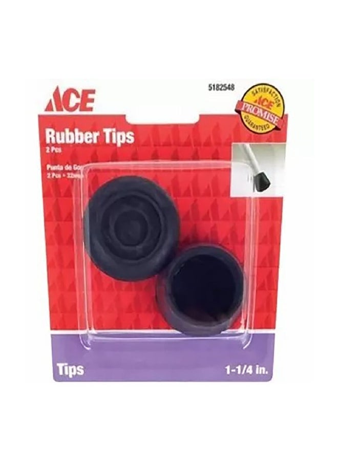 ACE 2-Piece Rubber Tip Black 1.25inch 9765  - Image 1