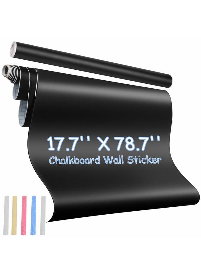 KDG Chalkboard Wall Sticker Decal Blackboard Wallpaper Large Contact Paper Roll Self Adhesive DIY Reusable Erasable Stickers Black 1.18 x 1.37 17.2 inches KDG-007 - Image 2
