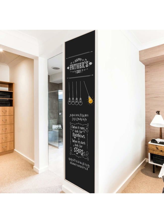 KDG Chalkboard Wall Sticker Decal Blackboard Wallpaper Large Contact Paper Roll Self Adhesive DIY Reusable Erasable Stickers Black 1.18 x 1.37 17.2 inches KDG-007 - Image 1