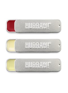 Hurraw! Hurraw Black Cherry Tinted Unscented Moon Night Treatment Lip Balm Slim Slider Tins 3 Pack Bundle Organic Certified Vegan and Cruelty Free All Natural Bee Shea Soy  Palm Free Made in USA 