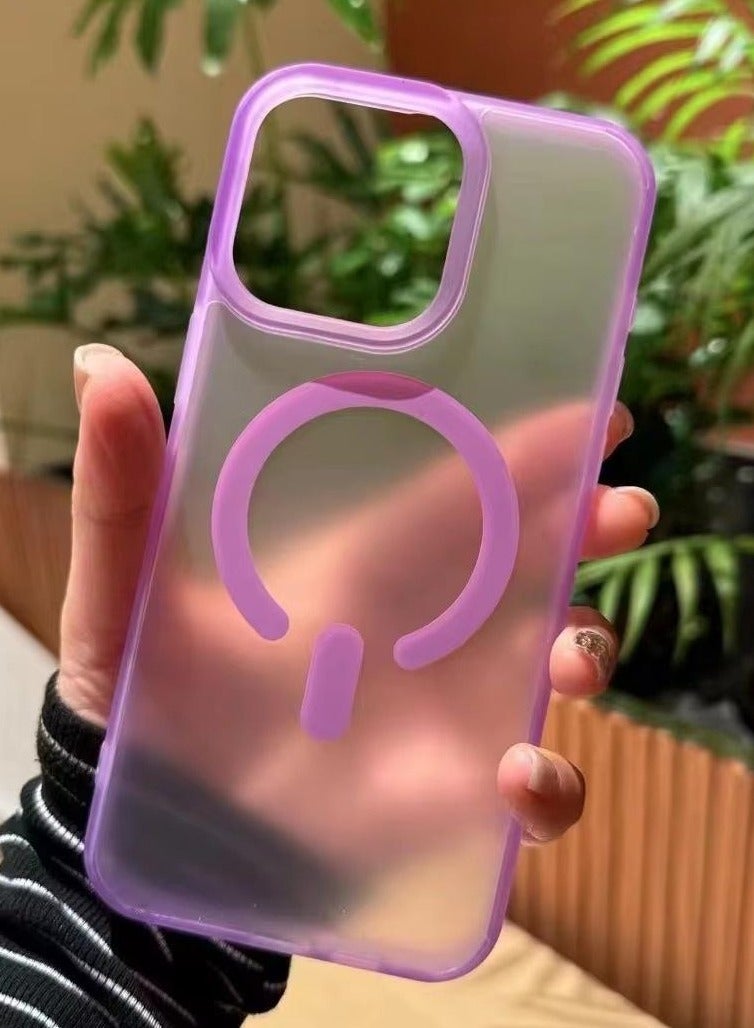 Magsafe Case for iphone 14 Pro Max Magsafe Clear Cover Magnetic Wireless Charging Support, Shockproof Protection, Scratch-Resistant for iphone 14 Pro Max -Purple  - Image 2