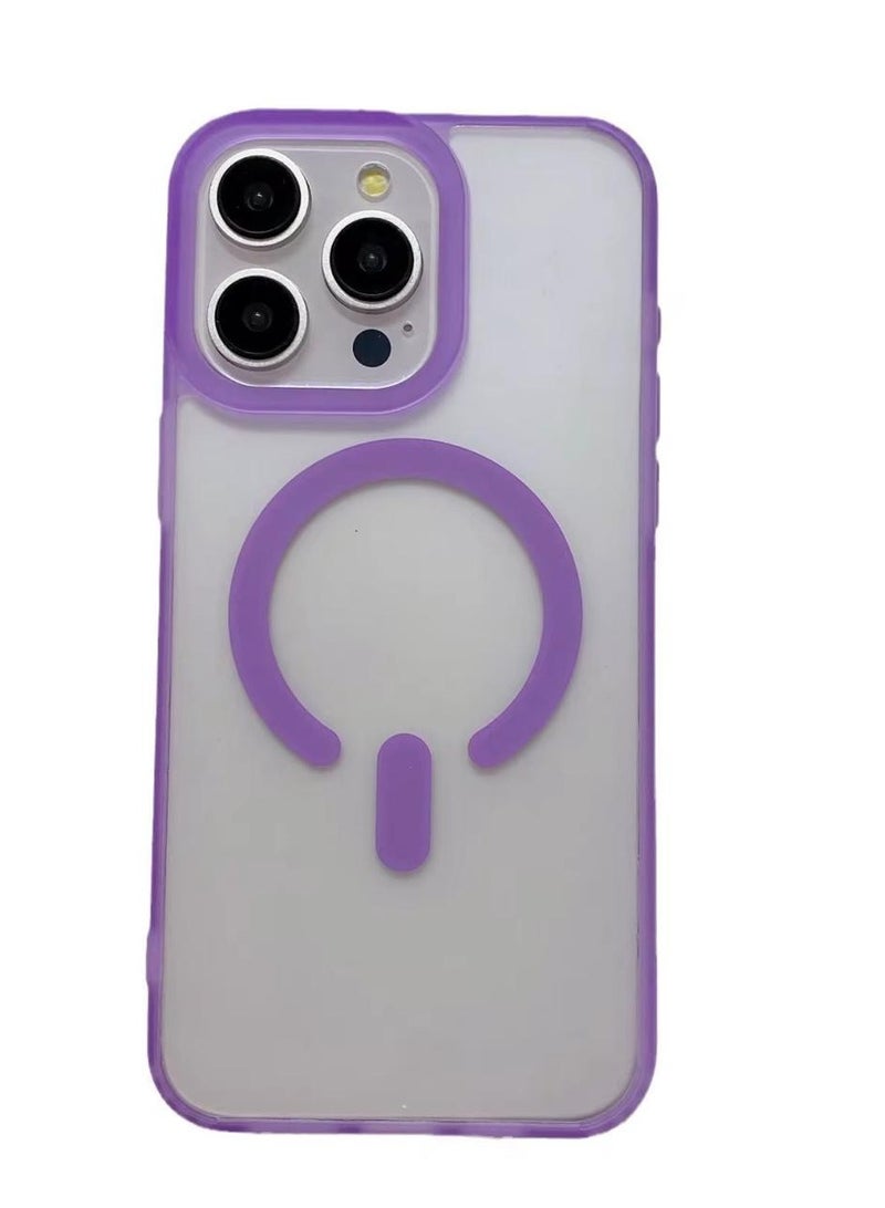 Magsafe Case for iphone 14 Pro Max Magsafe Clear Cover Magnetic Wireless Charging Support, Shockproof Protection, Scratch-Resistant for iphone 14 Pro Max -Purple  - Image 1