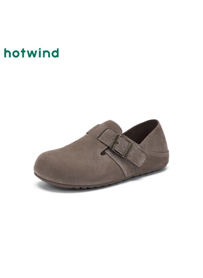 Hotwind Women's Casual Slip-on Birkenstock Style Shoes Spring New Versatile Commuter Mule Shoes - Image 1