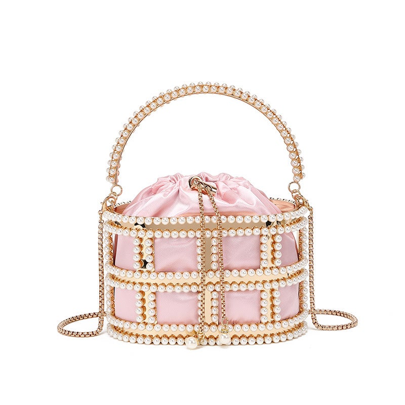 Pearl Handbag Women'S Bag 2026 Fashion Chain Birdcage Single Compartment Crossbody Evening Bag - Image 1