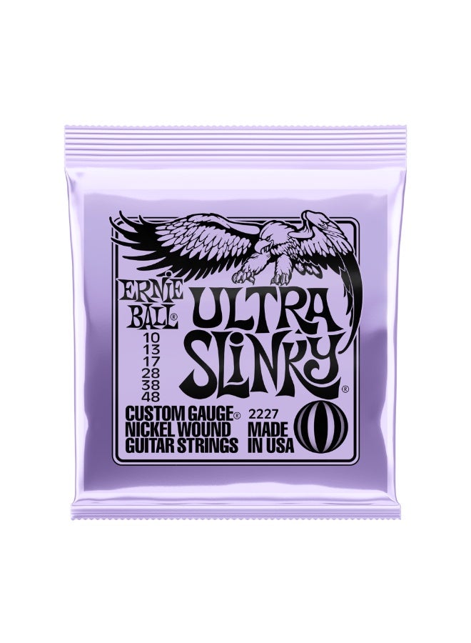 Ernie Ball Ultra Slinky Nickel Wound Electric Guitar Strings | P02227 | Gauge 10-48 - Image 1