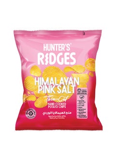 Hunter's Gourmet Ridges Thin – Cut Hand Cooked Potato Chips – Himalayan Pink Salt 40g  - Image 1
