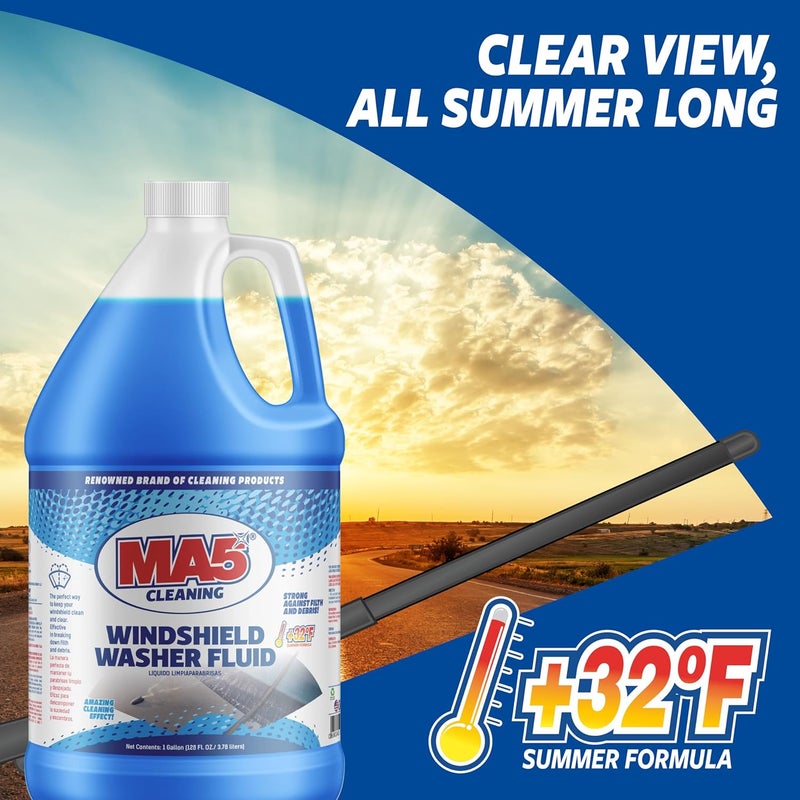 MA5x CLEANING SUPPLIES Windshield Washer Fluid, 1 Gallon Blue - Image 3