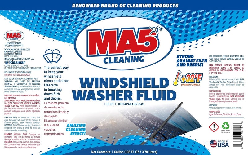 MA5x CLEANING SUPPLIES Windshield Washer Fluid, 1 Gallon Blue - Image 2