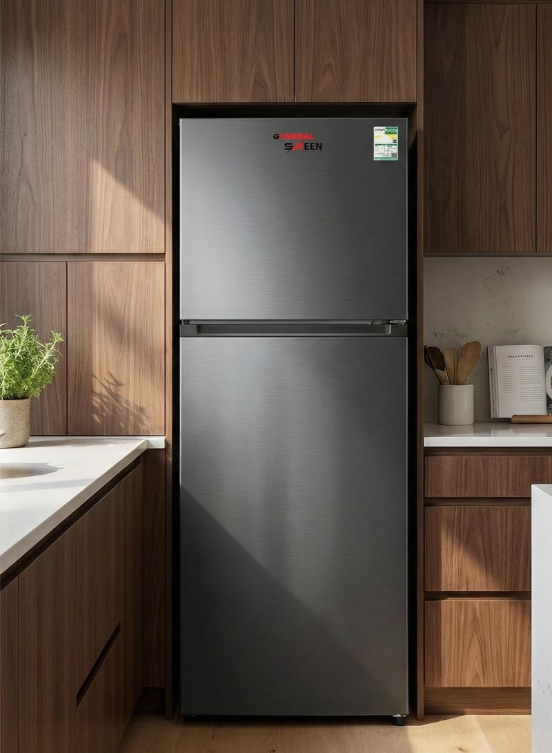 General SREEN Top Mount No Frost Inverter Refrigerator 19 Cu Ft Dark Silver – GSRF-538NFS - Image 3