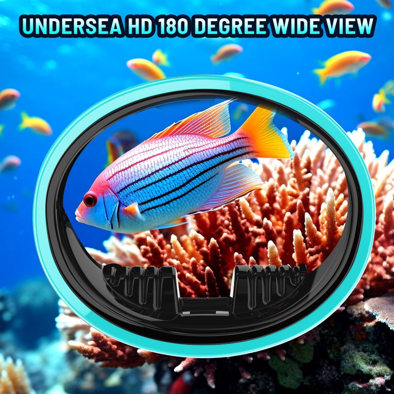 Jwintee Diving Mask Scuba Mask Spearfishing Mask Freediving Water Mask Tempered Glass Oval HD Anti-Fog Scuba Goggles for Adults - Image 2