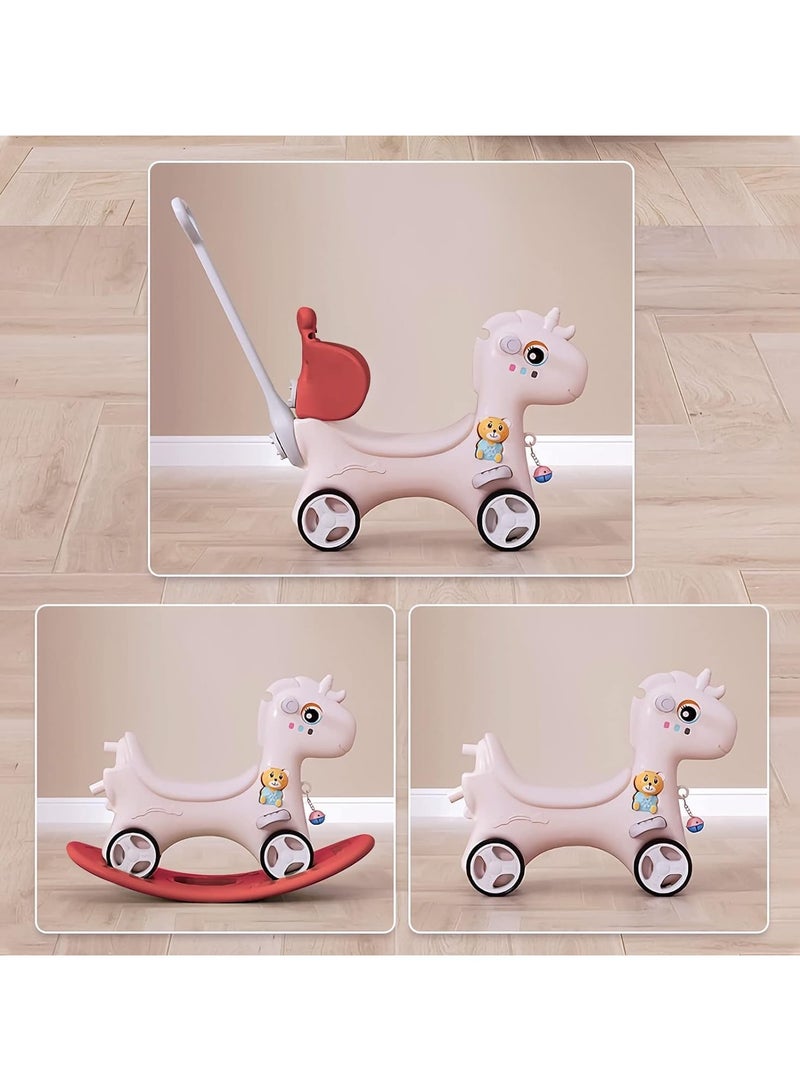 Shake Rocking Horse Trojan Horse Kids Rocking Horse Rocking Horse Kids Toboggan Run 2-in-1 Year Old Birthday Gift Toy