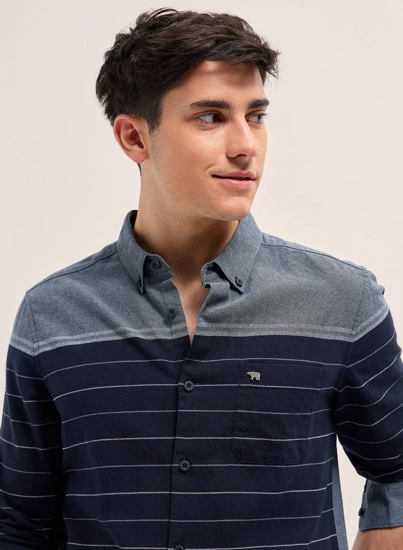 ذا بير هاوس Cotton Shirt for Men | Slim Fit, Long Sleeve, Casual or Formal Button-Down | Soft, Breathable Fabric for Work, Everyday, & All-Season Wear in Stylish