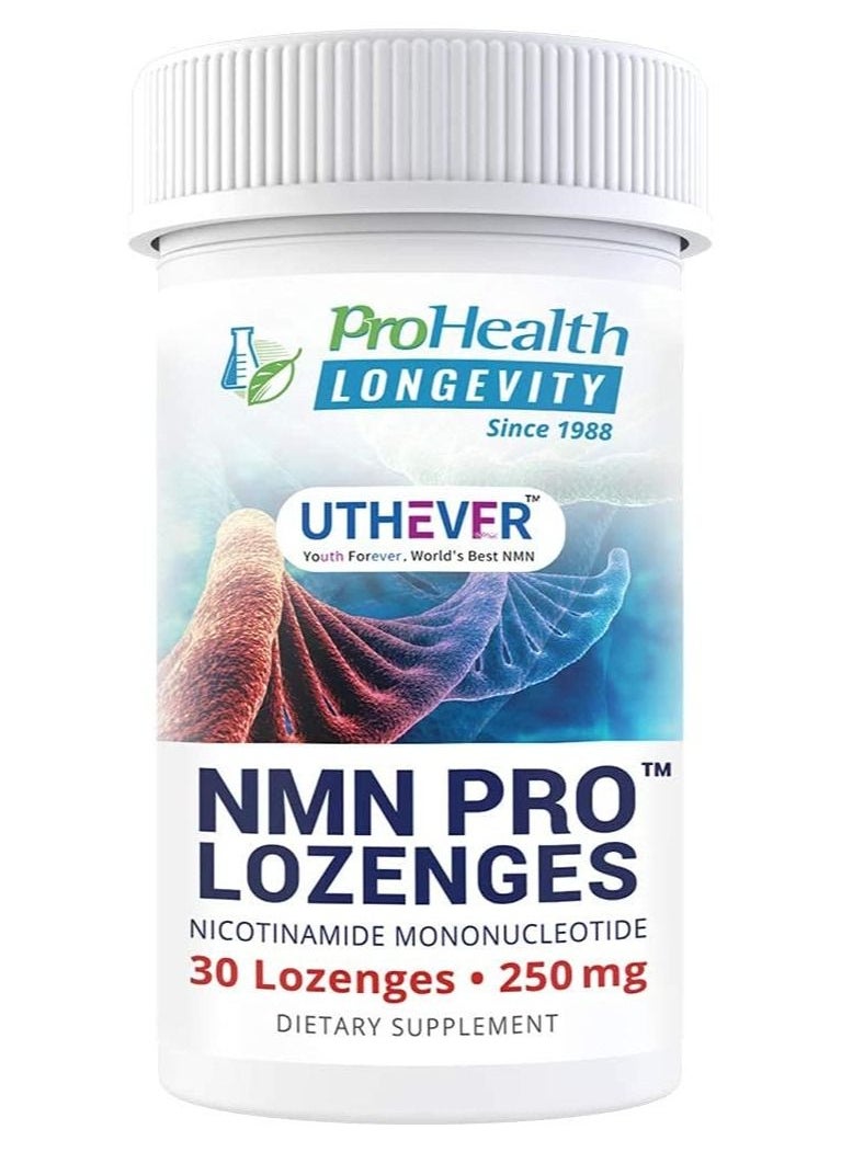 ProHealth - ProHealth Longevity NMN Pro Lozenges - Uthever Brand NMN - World’s Most Trusted Ultra-Pure, stabilized, Pharmaceutical Grade NMN to Boost NAD+, Used in Human Clinical Trials (250 mg, 30 lozenges) - Image 1