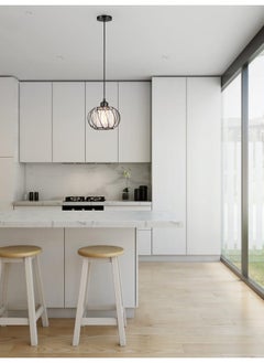 Best Power Modern Pendant Lamp Glass 2241-1 with Metal Frame – E27 Base – Adjustable Height up to 80cm – Hanging Light Fixture for Kitchen, Dining, Bedroom – Bulb Not Included  - Image 2
