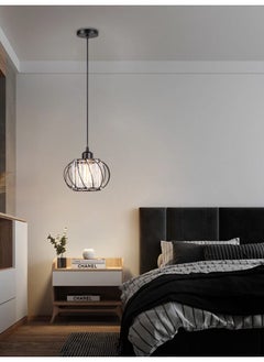 Best Power Modern Pendant Lamp Glass 2241-1 with Metal Frame – E27 Base – Adjustable Height up to 80cm – Hanging Light Fixture for Kitchen, Dining, Bedroom – Bulb Not Included  - Image 1