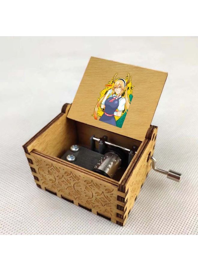 Anime Kobayashi's Dragon Maid Surrounding Music Box Classical Hand-cranked Music Box Ornaments Retro Wooden Music Box-Color:05 - Image 2