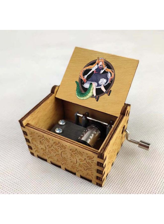 Anime Kobayashi's Dragon Maid Surrounding Music Box Classical Hand-cranked Music Box Ornaments Retro Wooden Music Box-Color:05 - Image 3