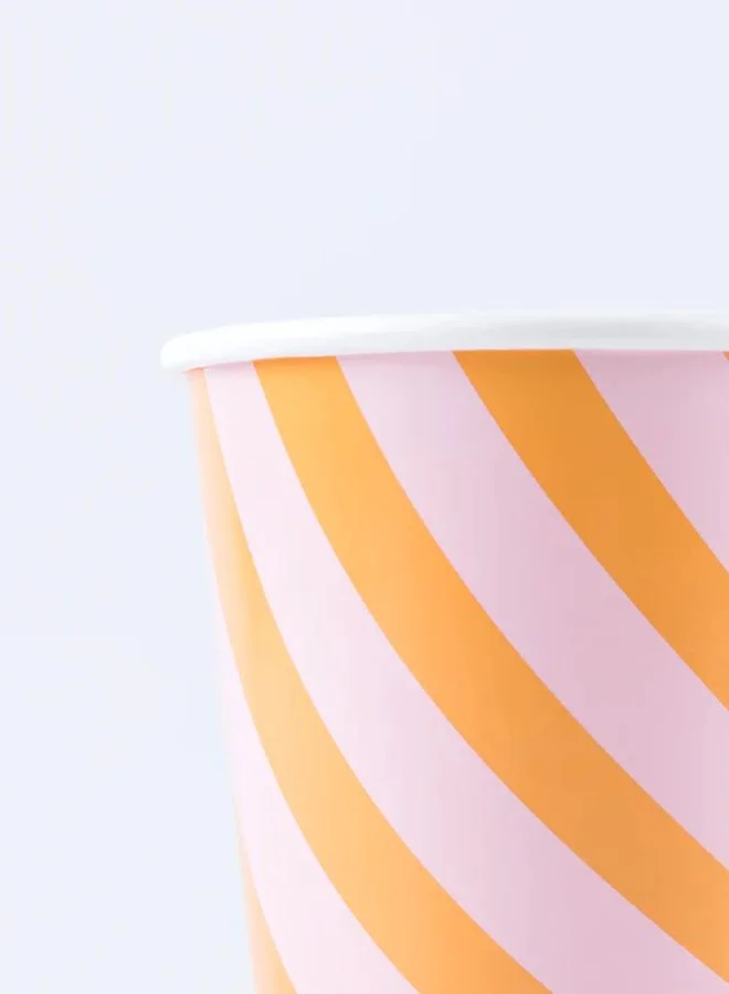 Meri Meri Pink & Orange Stripy Cups