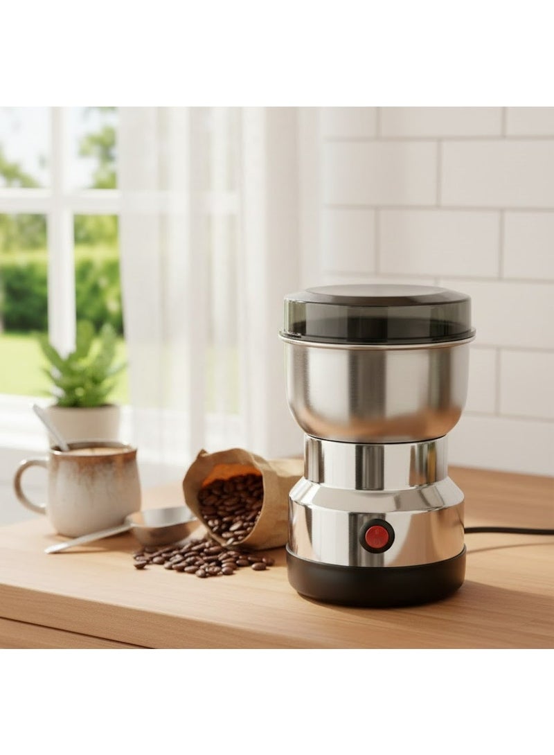Electric Coffee Grinder 300ml Multifunctional Grinder with Four Stainless Steel Blades for Coffee Beans, Spices, Flaxseeds and More - Image 1