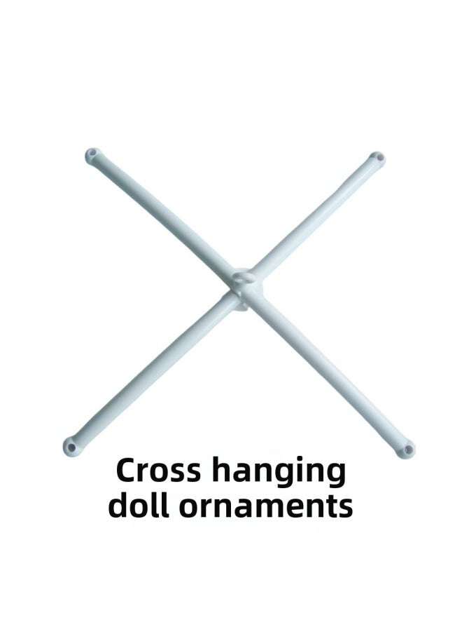 A1 Baby Bed Bell Toy Stand 3-node 66cm Universal Version Mechanical Music Rocking Cradle Bell Swing Wind Chime-Color:Cross  - Image 1