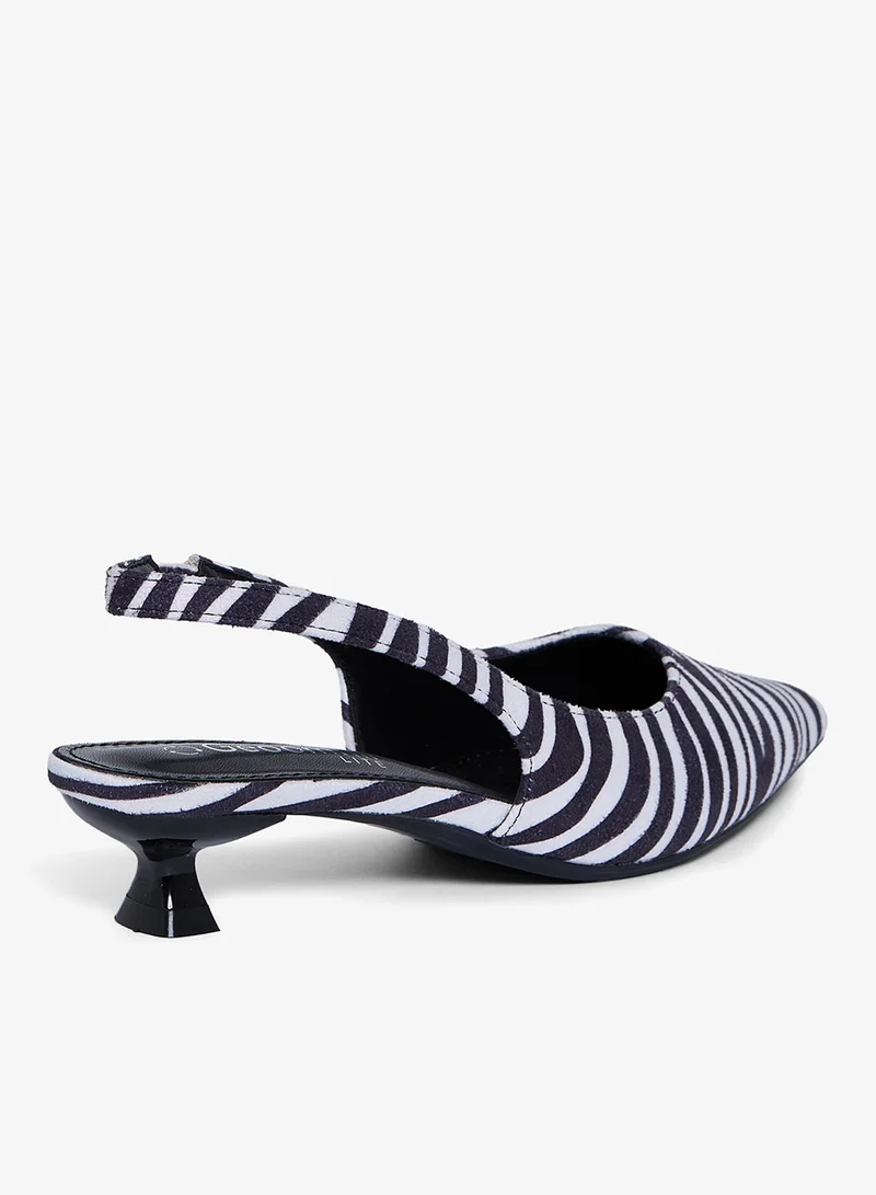 Geoomnii ZEBRA Geoomnii Low Heel Mules for Women – Comfortable Slip-On Backless Heels for Office, Casual & Daily Wear for Women | Best Price UAE