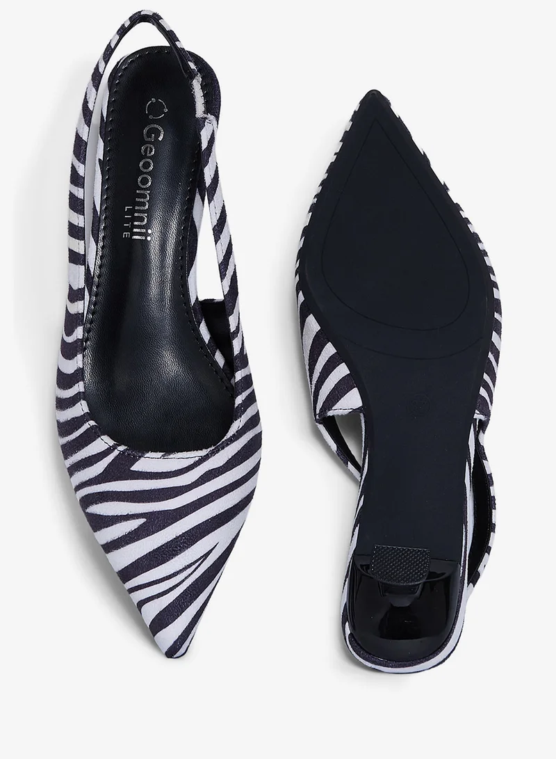 Geoomnii ZEBRA Geoomnii Low Heel Mules for Women – Comfortable Slip-On Backless Heels for Office, Casual & Daily Wear for Women | Best Price UAE