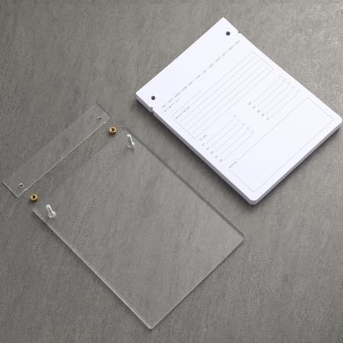 Affrolling Acrylic Drafters Tablet Planner with 100 Sheets Daily Binder Pad - 6.3 W x 8.46 H for Office Home Desk Accessory - Image 3