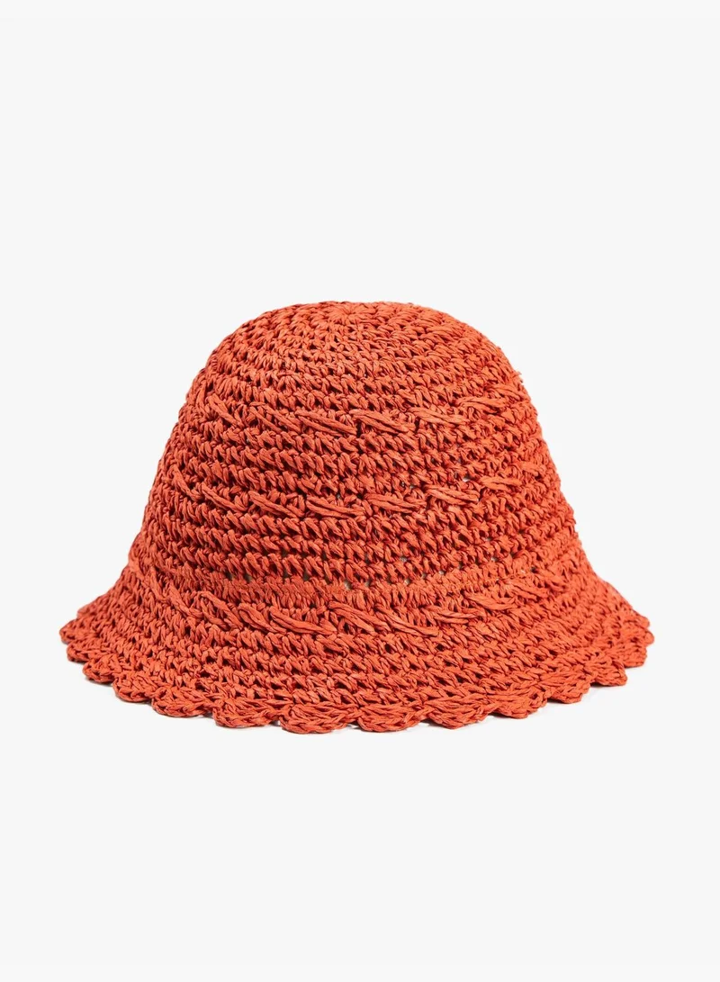 كوتون Straw Bucket Hat