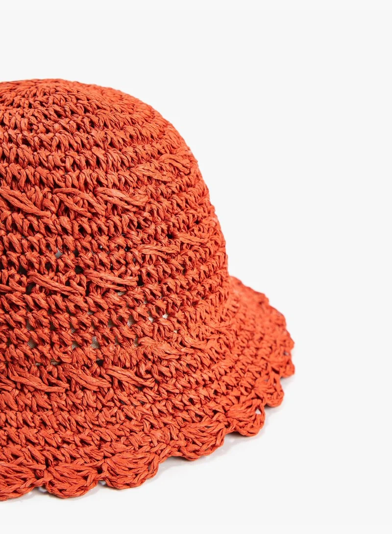 كوتون Straw Bucket Hat