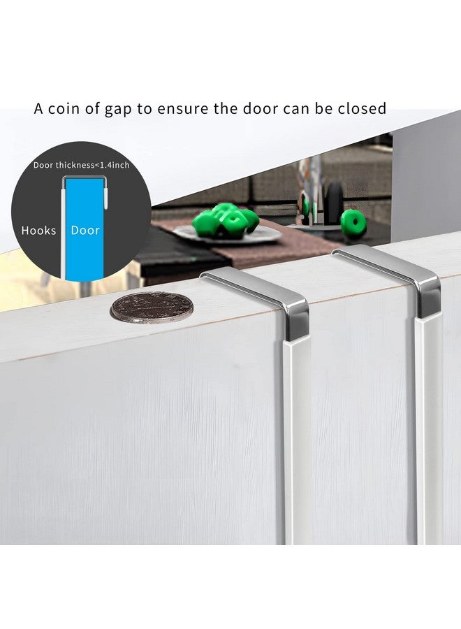 أف واي واي خطافات تعليق فوق الباب من FYY، عبوة من 4 خطافات تعليق مطاطية لمنع الخدوش، منظم شديد التحمل لغرفة المعيشة والحمام وغرفة النوم والمطبخ لتعليق الملابس والمناشف والقبعات والمعاطف والحقائب، باللون الأبيض - Image 5