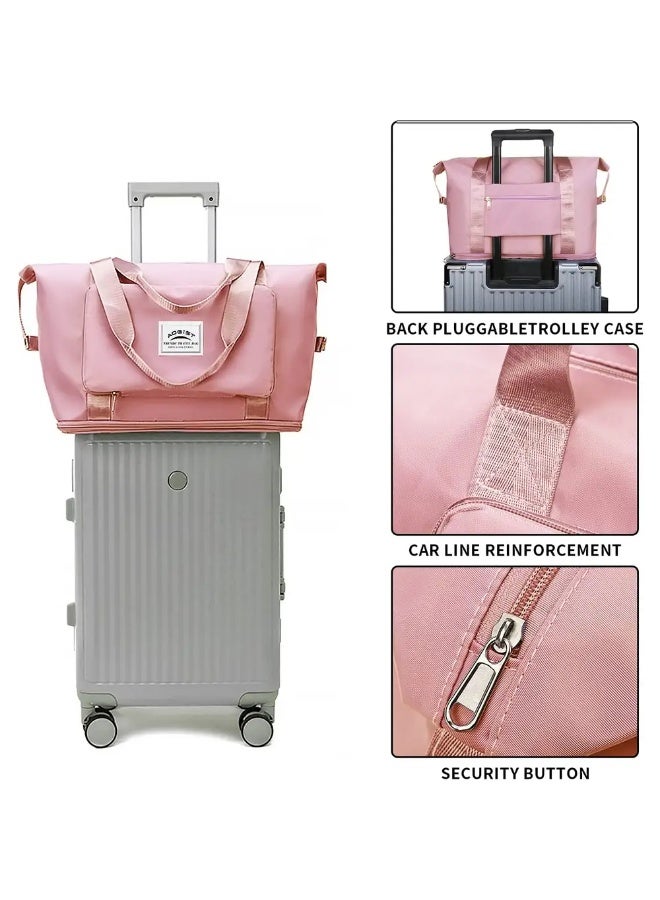 شنطة سفر دفل أوغيست بجيب للفصل بين الجاف والمبلل - زهري فاتح - Image 2