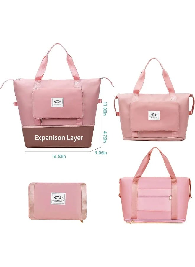 شنطة سفر دفل أوغيست بجيب للفصل بين الجاف والمبلل - زهري فاتح - Image 1