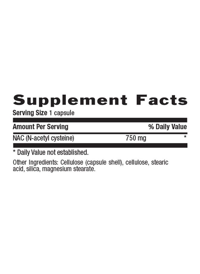 Country Life Nac (Nacetyl Cysteine) 750 Mg 60 Vegetarian Capsules  - Image 3