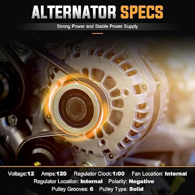 ILONPA Alternator Replacement Compatible with 2004 2005 2006 2007 2008 Nissan Maxima 3.5L V6 Replace AL2400X, 420031, TG12C014 - Image 2