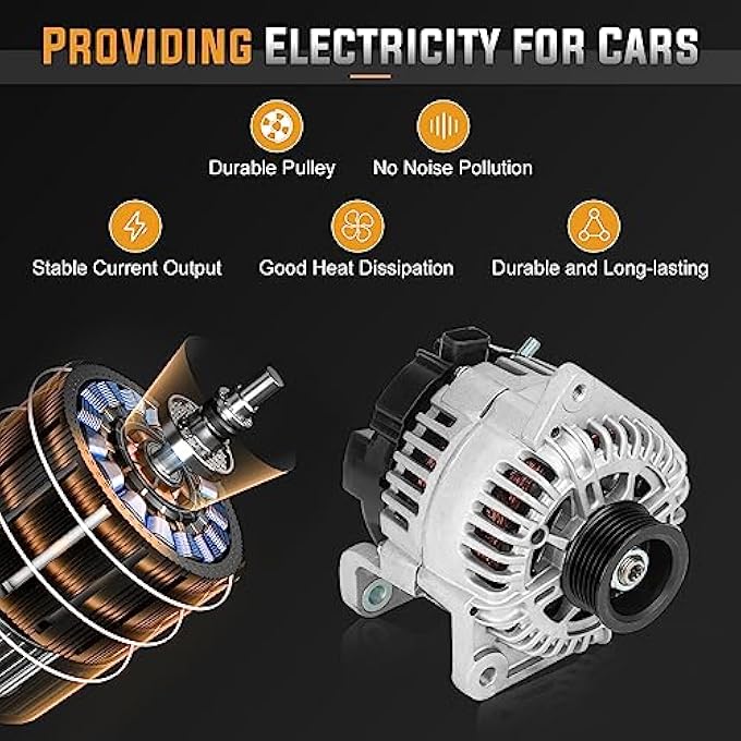 ILONPA Alternator Replacement Compatible with 2004 2005 2006 2007 2008 Nissan Maxima 3.5L V6 Replace AL2400X, 420031, TG12C014 - Image 5