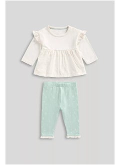 mothercare Broderie Top and Leggings Set  - Image 1