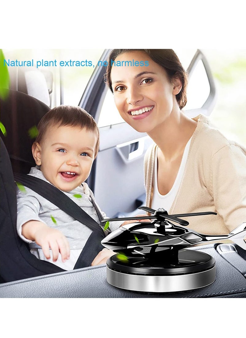 Houmt - Home Diffuser Solar Powered Helicopter Fragrance Car Air Freshener Helicopter Solar Energy Rotating Aromatherapy Diffuser Dashboard Decoration Accessories With Perfume Oil - Image 1